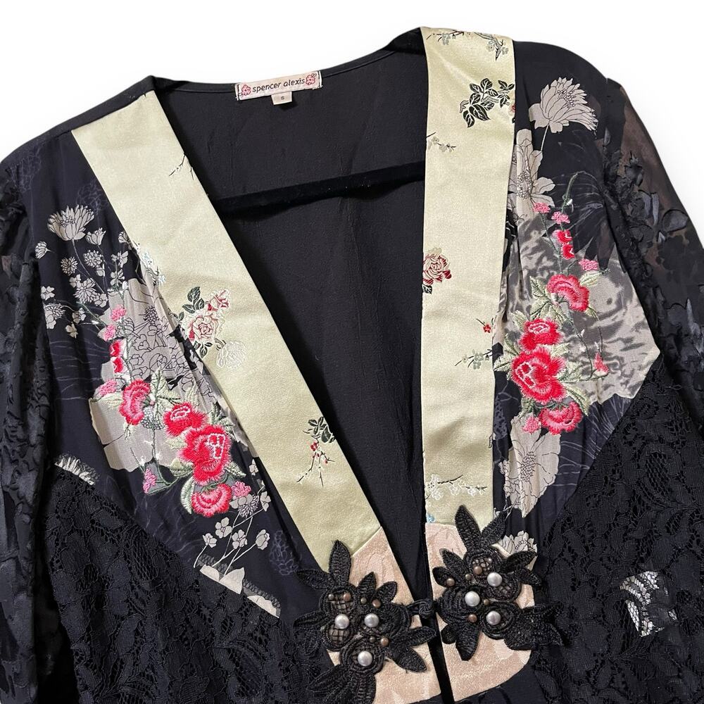 Spencer Alexis Vintage 90s boho kimono cardigan shrug top size small - Picture 6 of 10